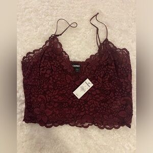 BNWT Express cropped lace top